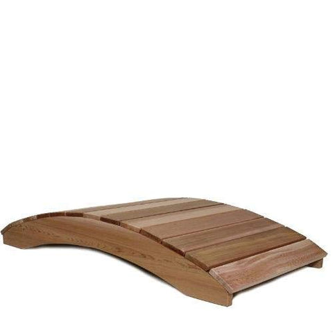 FastFurnishings Outdoor 6-Ft Garden Bridge in Red Cedar Wood