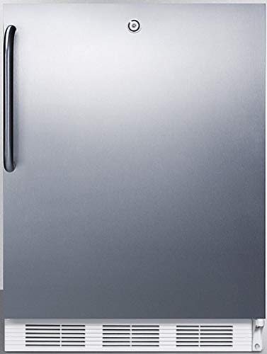 Summit 24” Refrigerator, Peak24, 5.5 cu.ft. Capacity, Undercounter, Stainless Steel, Built-in, Stainless Steel - FF6LW7CSS