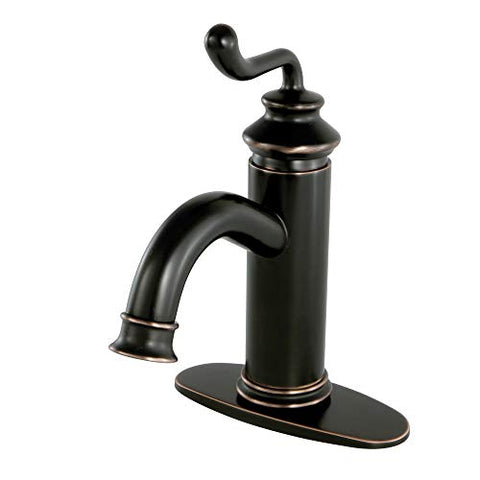 Fauceture LS5416RL Royale Single-Handle Bathroom Faucet with Push Pop-Up, Naples Bronze