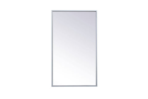 Elegant Decor Wyn 17x28 Metal and MDF Mirror Medicine Cabinet in Silver