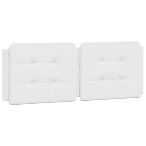 vidaXL Headboard Cushion Zadar, Upholstered Bed Pillow Headboard, Hanging Headboard Pillow for Bedroom, Cushion Headboard, White 53.9" Faux Leather