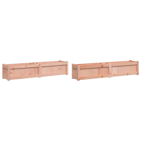 vidaXL Garden Planter Set of 2 Unfinished Wood Solid Douglas Wood Large