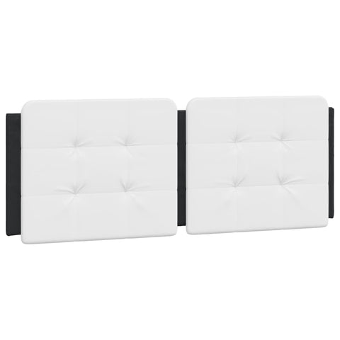 vidaXL Headboard Cushion Zadar, Upholstered Pillow Back Headboard, Decorative Hanging Headboard Pillow for Bedroom, Black and White 53.9" Faux Leather