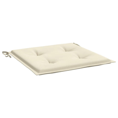vidaXL-Cream Cushions, Outdoor Garden Chair Seat Pads, Comfortable, 100% Polyester Oxford Fabric, Foam Fiber Fill, 15.7"x15.7"x1.2", Set of 6