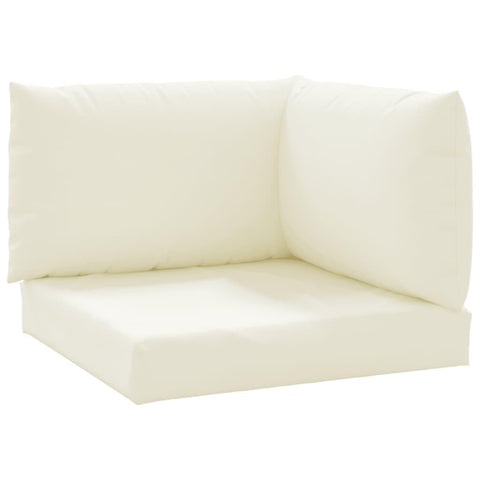 vidaXL Chair Cushion 3 Pcs, Water Repellent Outdoor Pallet Cushion, Seat Cushion Sofa Pad for Garden Patio Furniture, Cream White Oxford Fabric