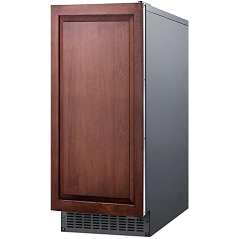 Summit BIM68OSPUMPIF 15"" Icemaker with 62 lb daily Production 0.98 cu. ft. Capacity Built-In Pump Frost Free Defrost Outdoor Capable Commercially Approved in Panel Ready