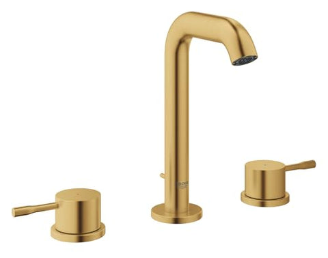 GROHE 20297GNA Essence, 8-inch Widespread 2-Handle M-Size Bathroom Faucet 1.2 GPM, Brushed Cool Sunrise (Brushed Gold)