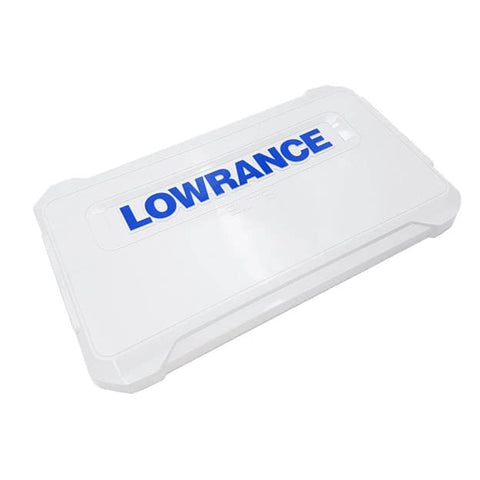 Lowrance 000-16443-001 Elite FS 10 Sun Cover, White with Blue Lettering