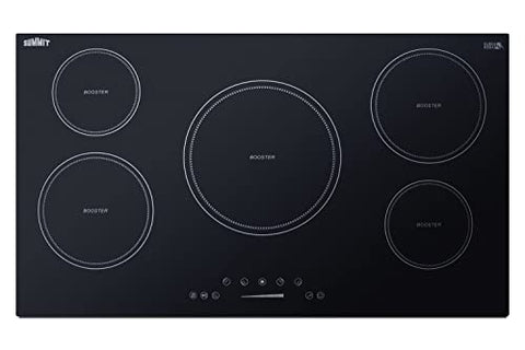 Summit 24" Induction Cooktop, 4 Cooking Zones, 208-240V Electric Cooktop, ADA Compliant Design, Black - SINC5B36B