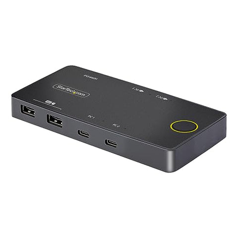 StarTech.com 2-Port USB-C KVM Switch, Single-4K 60Hz HDMI Monitor, 100W Power Delivery Pass-Through for Each Laptop/Tablet, Bus Powered, USB Type-C/USB4/Thunderbolt 3/4 Compatible, TAA