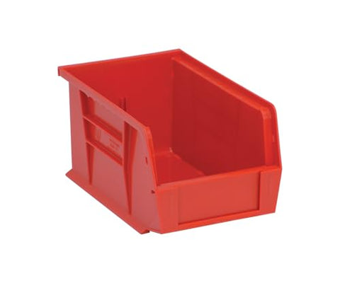 QUANTUM STORAGE SYSTEMS QUS221RD Ultra Stack & Hang Heavy Duty Part Organizer Red Bins 10" L x 6" W x 5" H 12 Pack