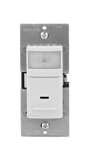 Leviton Decora Motion Sensor In-Wall Switch, Auto-On, 2.5A, Single Pole, IPS02-1LW, White