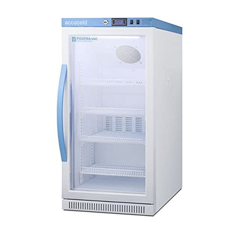 Accucold ARG31PVBIADA Pharma-Vac Vaccine Refrigerator, For Medical Purposes Only, Factory-installed Lock, ADA Compliant, Adjustable Plastic-coated Wire Shelves, 2.83 cu.ft Capacity, 115VAC