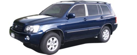 QAA is Compatible with 2001-2007 Toyota Highlander 4 Piece Stainless Pillar Post Trim PP24110