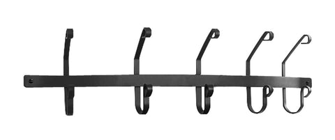 Village Wrought Iron Towel & Coat Rack-5 Hook 30 Inches
