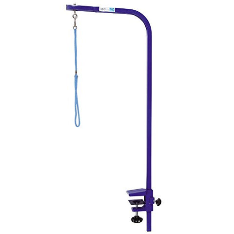 Pet Edge Master Equipment Blue Aluminum Pet Grooming Arm with Clamp – Add Grooming Loop and Arm to Your Existing Table