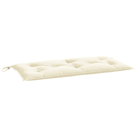 vidaXL Cream White Garden Bench Cushion 43.3"x19.7"x2.8" - Made from Durable Oxford Fabric, Filled with Comfy Hollow Fiber, Perfect for Outdoor Seating