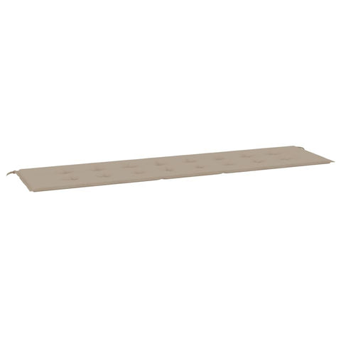 vidaXL Comfortable Garden Bench Cushion, Taupe Outdoor Seating, 78.7" x 19.7" x 1.2", Oxford Fabric, Foam Fiber Filling, Easy Attachment Ropes
