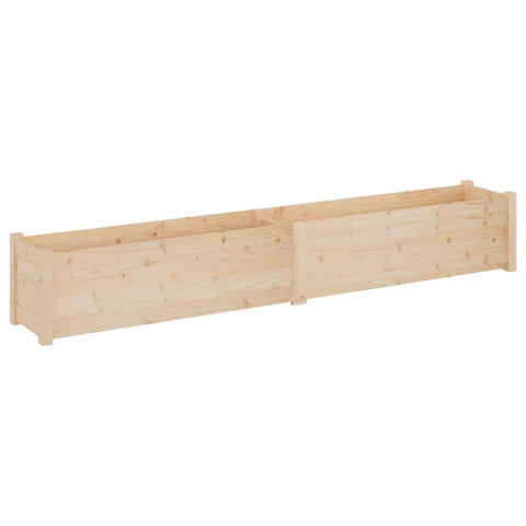 vidaXL Planter Outdoor Patio Raised Garden Bed Flower Box Solid Wood Pine Brown 1 pcs