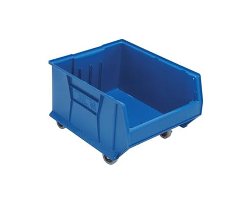 Quantum Storage Systems QUS965MOBBL Hulk Mobile Heavy Duty Part Organizer Blue Bins 24" L x 19" W x 15" H