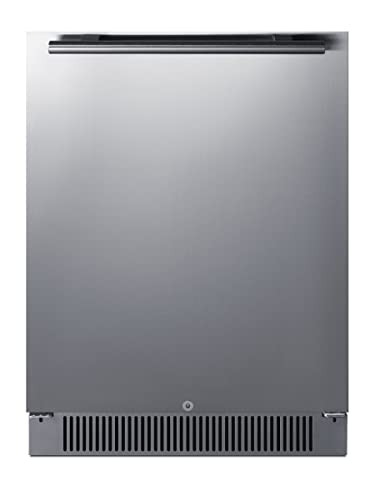 Summit 24” Refrigerator, Built-in, Outdoor Refrigerator, 4.6 cu.ft. Capacity, Stainless Steel- SPR623OS