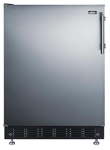 Summit Appliance CT66LW 24" Wide Refrigerator-Freezer; 5.1 cu.ft.; Cycle Defrost; Dual Evaporator; Interior Light; Adjustable Shelves; Door Storage; Reversible Door