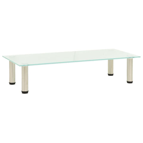vidaXL TV Stand Home Indoor Bedroom Living Room Entertainment Center HiFi TV Table Stand Shelf Media Unit Furniture Frosted 31.5" Tempered Glass