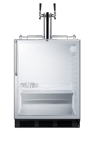 Summit 24" Undercounter Kegerator, Dual Tap Kit, ADA-Compliant, Glass Door- SBC56GBICSSADA
