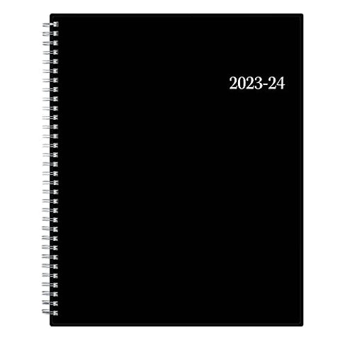Enterprise Academic Weekly/Monthly Planner Enterprise Artwork 11 x 8.5 Black Cover 12-Month (July to June): 2023 to 2024