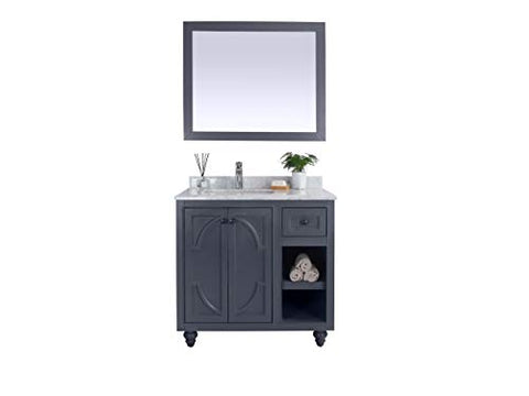 Odyssey, 36, Maple Grey Cabinet White Carrera Counter