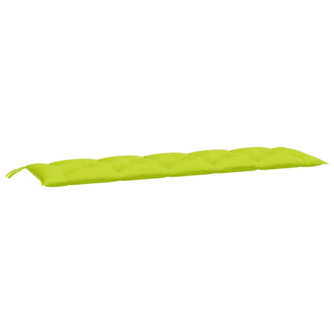 vidaXL Garden Bench Cushions-Set of 2 Bright Green 70.9"x19.7"x2.8", Water- Oxford Fabric, Indoor/Outdoor Use, Secure Ropes