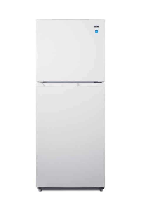 Summit Appliance FF1088WIM 24" Wide Top Mount Refrigerator-Freezer with Icemaker, 10 cu.ft, Defrost Type, Stainless Steel Look, Frost-free Operation, ADA Compliant, Interior Light (White)