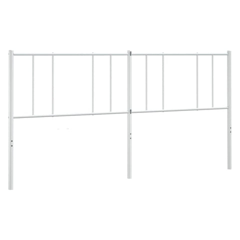 vidaXL White Metal Bed Headboard for 76" Wide Mattresses - Classic Design Powder-Coated Steel Construction, Easy Assemble Required