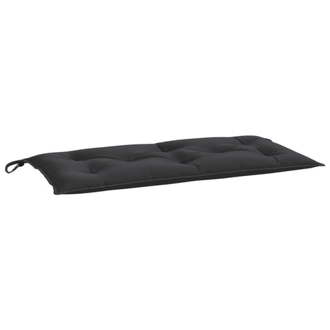 vidaXL Garden Bench Cushion - Oxford Fabric Black Outdoor/Indoor - 43.3"x19.7"x2.8" - Patio/Garden Furniture Seating Pad - Breathable - Water- - Hollow Fiber Filling