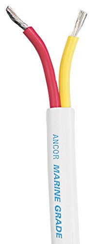 Ancor Marine Grade Products 123905 Safety Duplex Cable, 8/2 AWG (2 x 8mm2), Flat - 50ft,Red/Yellow