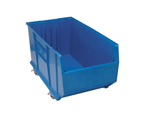 Quantum Storage Systems QUS996MOBBL Hulk Mobile Heavy Duty Part Organizer Blue Bins 36" L x 20" W x 21" H