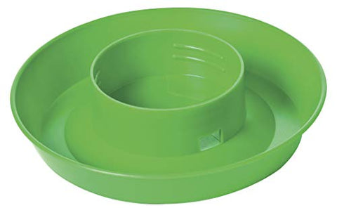 Little Giant® Screw-On Poultry Waterer Base | Heavy Duty Plastic Water Tray Base for Container | Chicken Waterer Screw On Base | 1 Quart | Lime Green