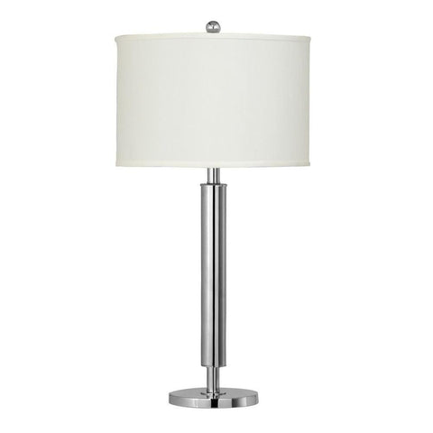 Cal Lighting LA-2004NS-2RCH Transitional Two Light Table Lamp from Hotel Collection in Chrome Finish, 15.00 inches, Silver