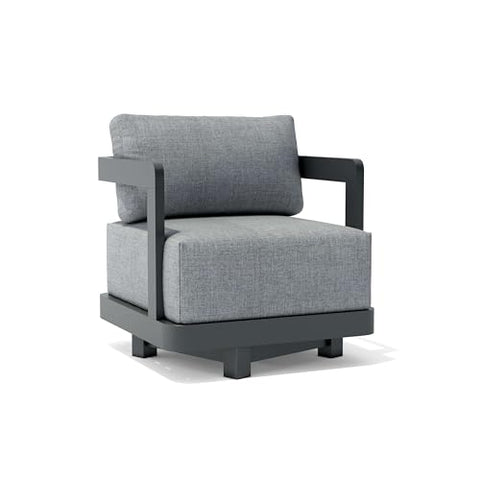 Anderson Teak Granada Deep Seating Aluminum Swivel Armchair (Cast Slate)