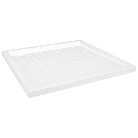 "vidaXL Modern White ABS Shower Base Tray with Slip- Dots - Easy Cleaning and Durable Bathroom Essential - 31.5x31.5x1.6 inches"
