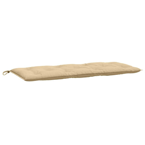 vidaXL - Melange Beige Garden Bench Cushion, 47.2"x19.7", UV- Polyester Fabric, Hollow Fiber Filling, Indoor/Outdoor Use, Non-Slip Design