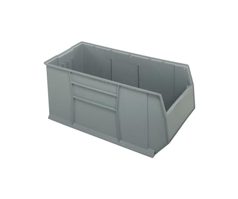 Quantum Storage Systems QRB206GY Rack Bins Heavy Duty Part Organizer Gray Bins 42" L x 20" W x 18" H