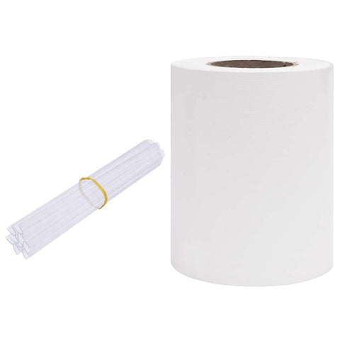 vidaXL Garden Privacy Screen-White, PVC Material, 114.8'X0.6', Perfect for Outdoor Use, Versatile, Weatherproof, UV-, Includes 20 Clips