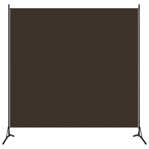 vidaXL Modern 1-Panel Room Divider, 68.9"x70.9", Screen for Privacy Protection, Sun Blocking, Brown, Polyester Fabric & Powder-Coated Iron.