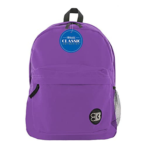 BAZIC 1059 Classic Backpack, Burgundy, 17"