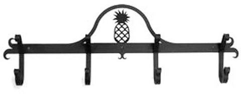 Village Wrought Iron Hat & Coat Rack Towel Rack Pineapple