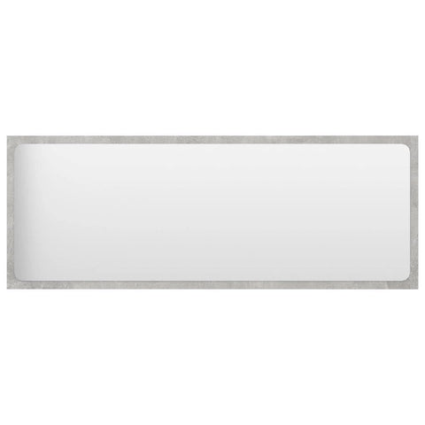 vidaXL Modern Engineered Wood Bathroom Mirror, Durable and Easy Clean, Perfect Accent Piece â€“ Concrete Gray, 39.4"x0.6"x14.6"