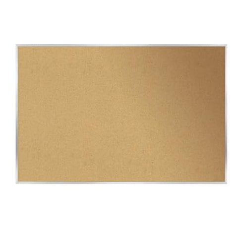 Ghent Natural Cork Bulletin Board - 18" x 24" - Aluminum Frame - Made in USA