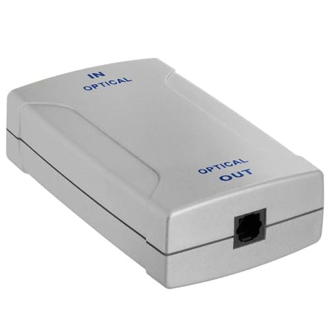 Cmple - Optical Toslink Jack to Toslink Jack Digital Audio Converter Amplifier Box, Optical Toslink Extender for DVD/Blu-ray Players, Game Consoles, Audio receivers, Satellite Boxes, Cable Boxes