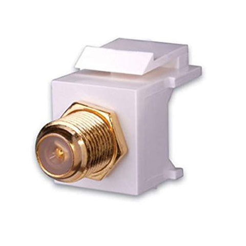 Vanco F81 Keystone Insert- Gold - White (820428)